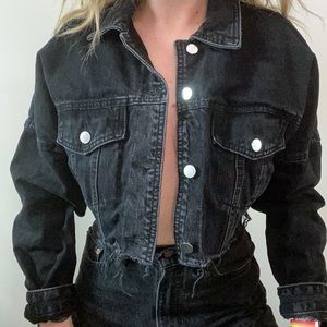 Zara Cropped Denim Jacket